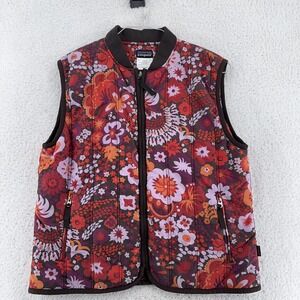Patagonia Floral Vest - Red and Purple